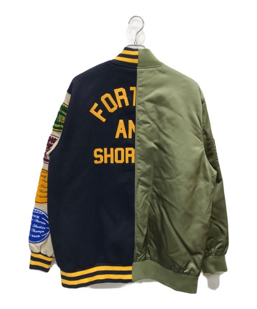 40s & shorties（フォーティーズアンドショーティーズ.）40s & shorties (フォーティーズアンドショーティーズ.) ドッキングブルゾン ネイビー×オリーブ サイズ:XLの古着・服飾アイテム