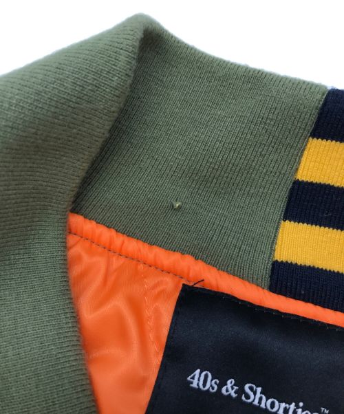 40s & shorties（フォーティーズアンドショーティーズ.）40s & shorties (フォーティーズアンドショーティーズ.) ドッキングブルゾン ネイビー×オリーブ サイズ:XLの古着・服飾アイテム