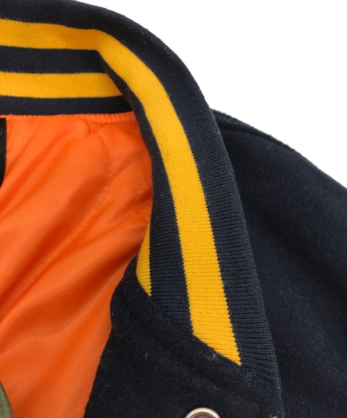 40s & shorties（フォーティーズアンドショーティーズ.）40s & shorties (フォーティーズアンドショーティーズ.) ドッキングブルゾン ネイビー×オリーブ サイズ:XLの古着・服飾アイテム