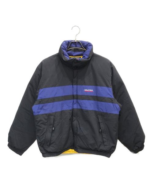 NAUTICA（ノーティカ）NAUTICA (ノーティカ) リバーシブルダウンジャケット ブラック×イエロー サイズ:Sの古着・服飾アイテム