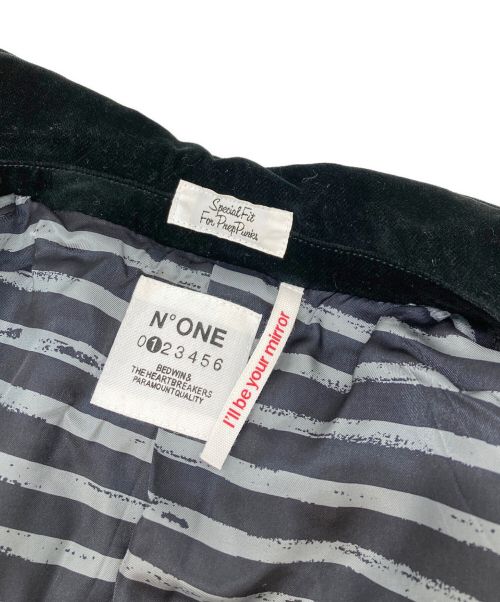 BEDWIN &THE HEARTBREAKERS（ベドウィンアンドザ ハートブレイカーズ）BEDWIN &THE HEARTBREAKERS (ベドウィンアンドザ ハートブレイカーズ) Harris Tweed (ハリスツイード) ウールジャケット ブラック サイズ:1の古着・服飾アイテム