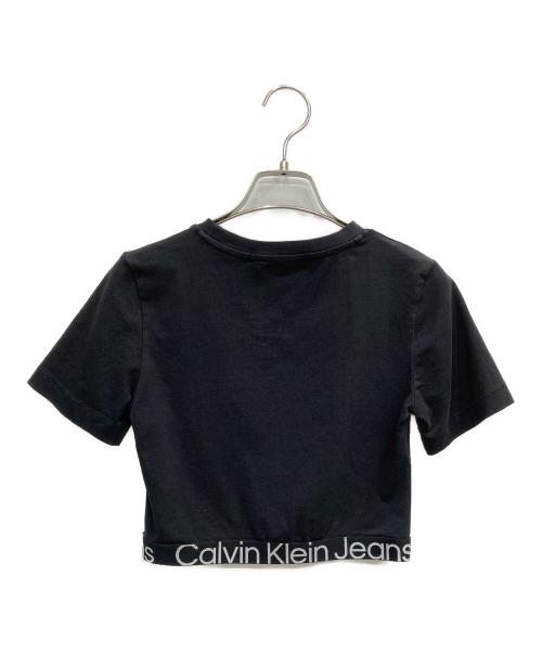 Calvin Klein Jeans（カルバンクラインジーンズ）Calvin Klein Jeans (カルバンクラインジーンズ) ショート丈Tシャツ ブラック サイズ:XSの古着・服飾アイテム