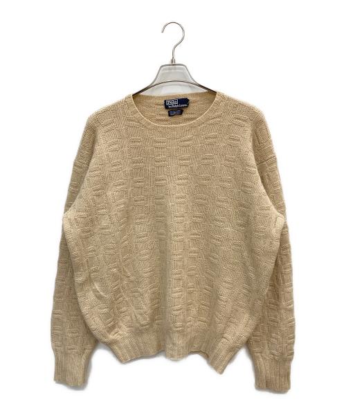 POLO RALPH LAUREN（ポロ・ラルフローレン）POLO RALPH LAUREN (ポロ・ラルフローレン) キャメル混ニット ブラウン サイズ:Lの古着・服飾アイテム