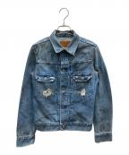 LEVI'Sリーバイス）の古着「ダメージ加工デニムジャケット」｜インディゴ