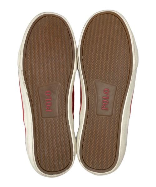 POLO RALPH LAUREN（ポロ・ラルフローレン）POLO RALPH LAUREN (ポロ・ラルフローレン) スリッポン レッド サイズ:41.5 未使用品の古着・服飾アイテム