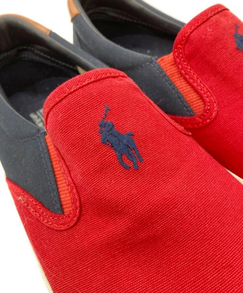 POLO RALPH LAUREN（ポロ・ラルフローレン）POLO RALPH LAUREN (ポロ・ラルフローレン) スリッポン レッド サイズ:41.5 未使用品の古着・服飾アイテム