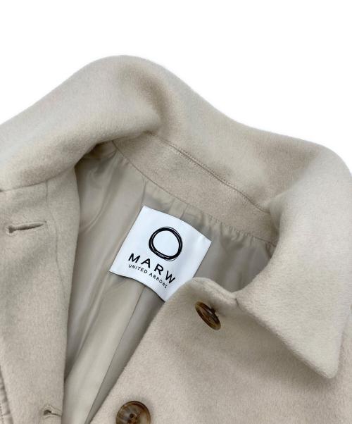 MARW UNITED ARROWS（マルゥ ユナイテッドアローズ）MARW UNITED ARROWS (マルゥ ユナイテッドアローズ) コクーンコート アイボリー サイズ:38の古着・服飾アイテム