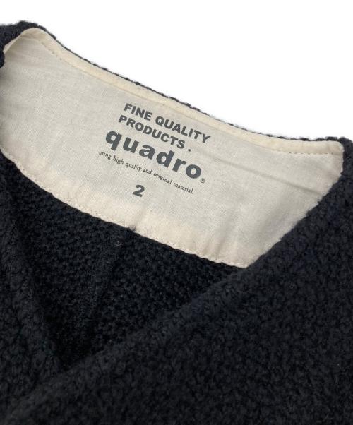 quadro（クオドロ）quadro (クオドロ) ウールニットカーディガン ブラック サイズ:2の古着・服飾アイテム