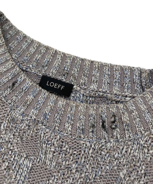 LOEFF（ロエフ）LOEFF (ロエフ) NYクラフトジャカードニット グレー サイズ:2の古着・服飾アイテム