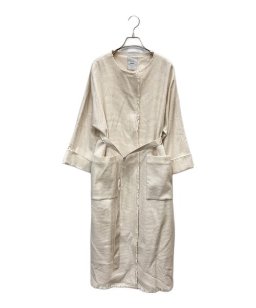 ebure（エブール）ebure (エブール) ツイードコート アイボリー サイズ:38の古着・服飾アイテム