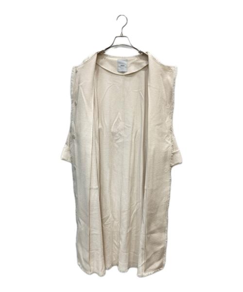 ebure（エブール）ebure (エブール) ツイードコート アイボリー サイズ:38の古着・服飾アイテム