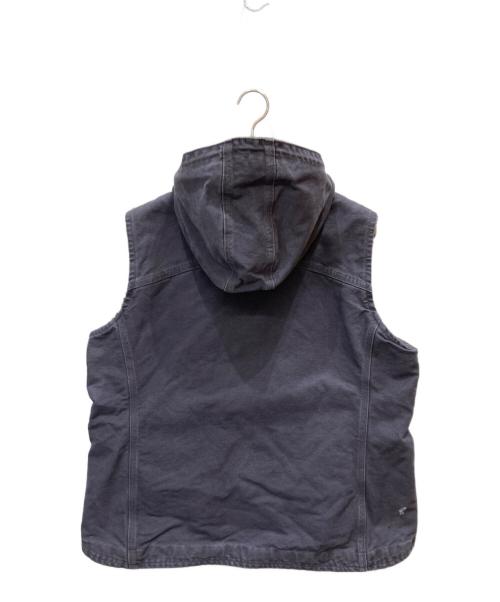 CarHartt（カーハート）CarHartt (カーハート) 裏ボアフードベスト パープル×グレー サイズ:XL(レディース規格)の古着・服飾アイテム