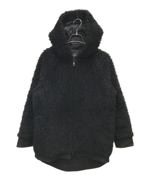 THE RERACS（ザ リラクス）THE RERACS (ザ リラクス) ウールボアフーデッドコート ブラック サイズ:FREEの古着・服飾アイテム