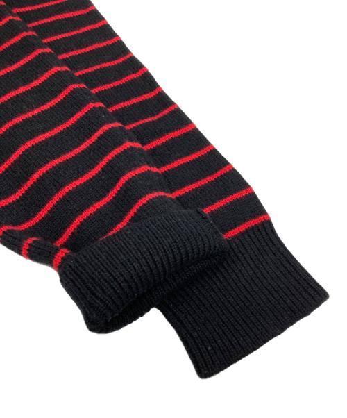 LOUIS VUITTON（ルイ ヴィトン）LOUIS VUITTON (ルイ ヴィトン) カシミヤモノグラムボーダーニット レッドブラック サイズ:Sの古着・服飾アイテム