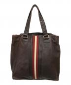 BALLYバリー）の古着「パンチングレザートートバッグ」