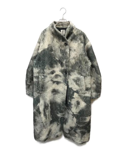 Ameri（アメリ）Ameri (アメリ) UND TEXTURE ART FLOWER SHAGGY COAT グリーン サイズ:Sの古着・服飾アイテム
