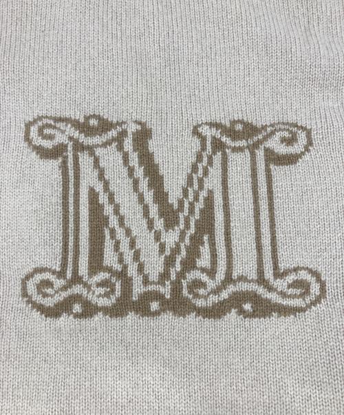 MaxMara（マックスマーラ）MaxMara (マックスマーラ) カシミヤロゴクルーネックニット ベージュ サイズ:表記なしの古着・服飾アイテム