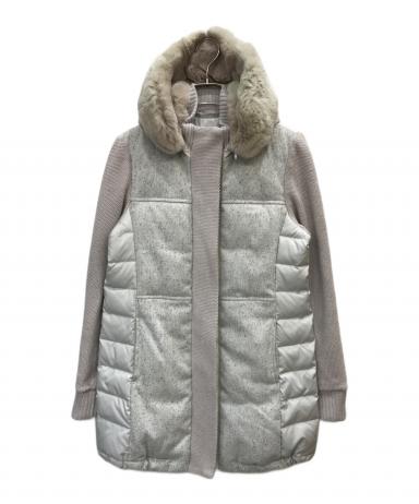 ★美品　Blanc Vert ブランベール　ダウンベスト グレー　38 3056002118462463_01_0192w.jpeg