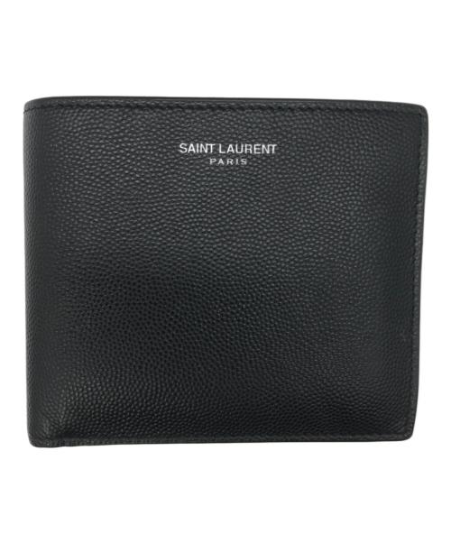 Saint Laurent Paris（サンローランパリ）Saint Laurent Paris (サンローランパリ) 2つ折り財布 ブラックの古着・服飾アイテム