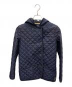 Traditional Weatherwearトラディショナルウェザーウェア）の古着「フーデッドキルティングジャケット」｜ネイビー