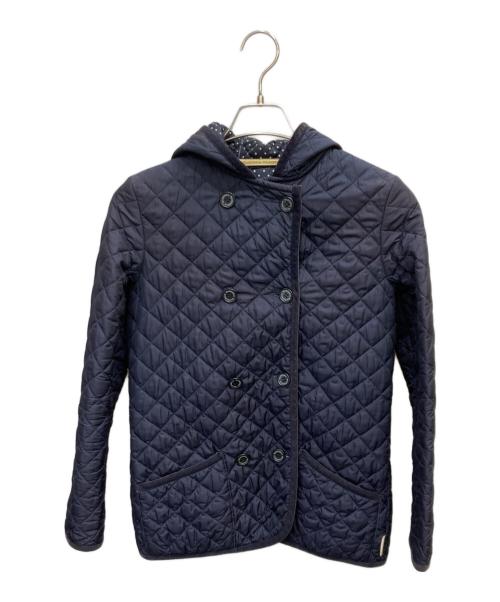 Traditional Weatherwear（トラディショナルウェザーウェア）Traditional Weatherwear (トラディショナルウェザーウェア) フーデッドキルティングジャケット ネイビー サイズ:34の古着・服飾アイテム
