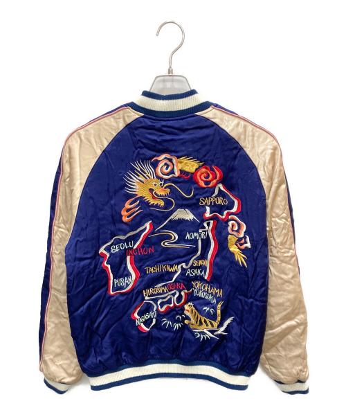 HOUSTON（ヒューストン）HOUSTON (ヒューストン) スカジャン ネイビー サイズ:Mの古着・服飾アイテム