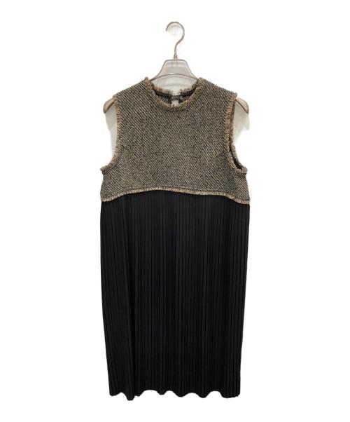 SUMI STYLE（スミ スタイル）SUMI STYLE (スミ スタイル) 切替ツイードワンピース ブラック サイズ:F 未使用品の古着・服飾アイテム