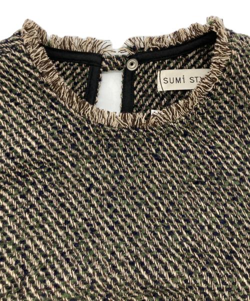SUMI STYLE（スミ スタイル）SUMI STYLE (スミ スタイル) 切替ツイードワンピース ブラック サイズ:F 未使用品の古着・服飾アイテム