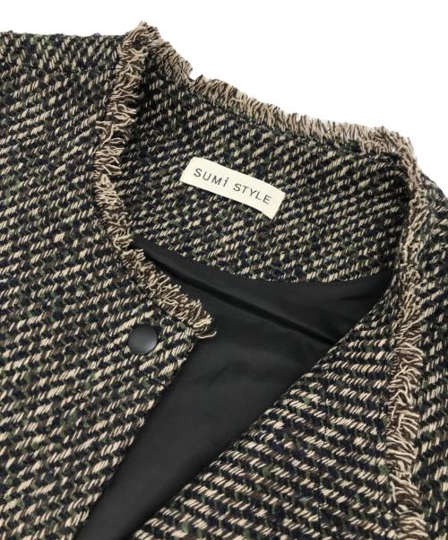 SUMI STYLE（スミ スタイル）SUMI STYLE (スミ スタイル) ツイードベスト ブラウン サイズ:Fの古着・服飾アイテム