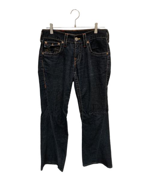 TRUE RELIGION（トゥルー レリジョン）TRUE RELIGION (トゥルー レリジョン) コーデュロイフレアパンツ ブラック サイズ:W30×L33の古着・服飾アイテム