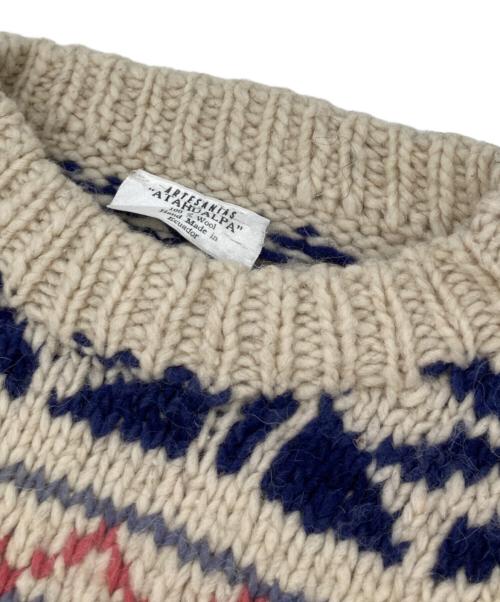 ATAHUALPA（アタワルパ）ATAHUALPA (アタワルパ) ウールニット アイボリー サイズ:表記なしの古着・服飾アイテム