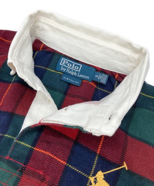 POLO RALPH LAUREN（ポロ・ラルフローレン）POLO RALPH LAUREN (ポロ・ラルフローレン) ポロシャツ レッド×グリーン サイズ:Sの古着・服飾アイテム