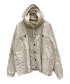 O projectオープロジェクト）の古着「フーデッドリネンシャツジャケット」｜アイボリー