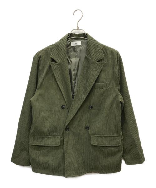 Bleme（ブレム）Bleme (ブレム) コーデュロイダブルブレストジャケット グリーン サイズ:Sの古着・服飾アイテム