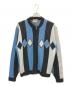 rugby sportswear（ラグビースポーツウェア）の古着「60s フルジップアクリルカーディガン」｜ブルー×グレー