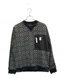 COACH（コーチ）の古着「ミックスドメディアスウェットシャツ」｜グレー