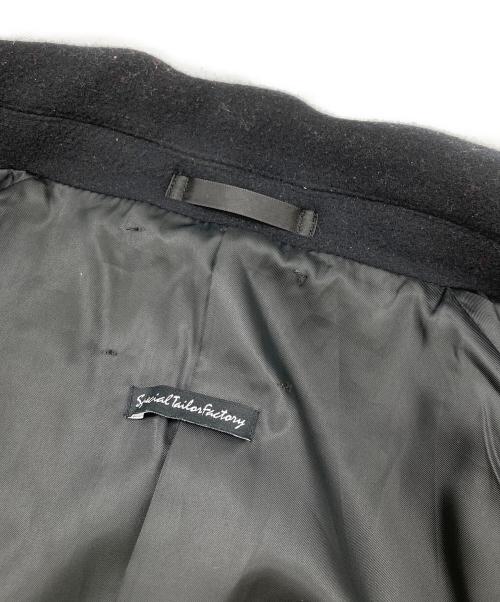 MAISON SPECIAL（メゾンスペシャル）MAISON SPECIAL (メゾンスペシャル) SUPER160Sピュアウールダブルクロスメルトンプライムオーバーダブルコート ブラック サイズ:2の古着・服飾アイテム