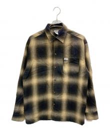 CalTop（キャルトップ）の古着「オンブレチェックシャツ」｜ベージュ×ネイビー