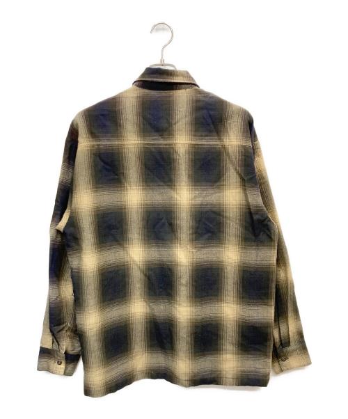 CalTop（キャルトップ）CalTop (キャルトップ) オンブレチェックシャツ ベージュ×ネイビー サイズ:表記なしの古着・服飾アイテム