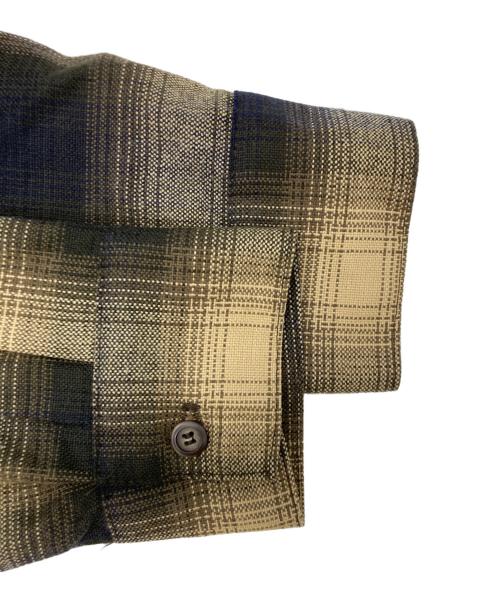 CalTop（キャルトップ）CalTop (キャルトップ) オンブレチェックシャツ ベージュ×ネイビー サイズ:表記なしの古着・服飾アイテム