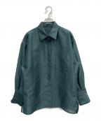 BEAUTY&YOUTHビューティーアンドユース）の古着「ポリエステルオーガンジー シャツ」｜グリーン