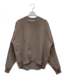 Sea Room lynn（シールームリン）の古着「Recycleポリオーバーニットプルオーバー」｜グレージュ