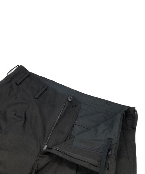 Y's for men（ワイズフォーメン）Y's for men (ワイズフォーメン) ONE-TUCK PANTS WITH PIECE NAME ブラック サイズ:2の古着・服飾アイテム