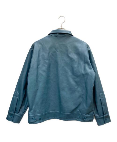 BACKERS（バッカーズ）BACKERS (バッカーズ) エコレザージャケット ブルー サイズ:Mの古着・服飾アイテム