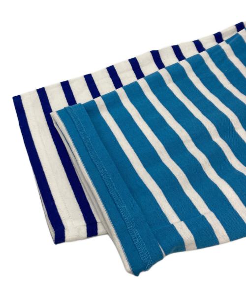 Le minor（ルミノア）Le minor (ルミノア) TOMORROW LAND (トゥモローランド) クレイジーパターンビッグバスクシャツ ホワイト×ブルー サイズ:Fの古着・服飾アイテム