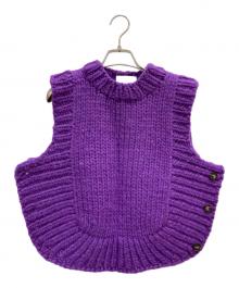 Ameri（アメリ）の古着「2WAY HAND KNIT VEST」｜パープル