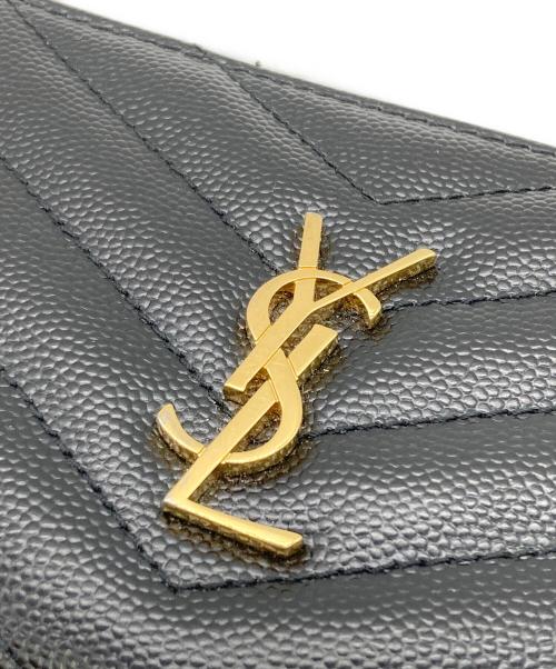 Yves Saint Laurent（イヴサンローラン）Yves Saint Laurent (イヴサンローラン) 2つ折り財布 ブラックの古着・服飾アイテム