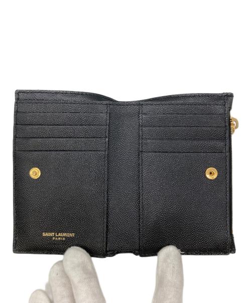 Yves Saint Laurent（イヴサンローラン）Yves Saint Laurent (イヴサンローラン) 2つ折り財布 ブラックの古着・服飾アイテム