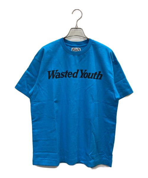 WASTED YOUTH（ウェイステッドユース）Wasted Youth (ウエステッド ユース) プリントTシャツ ブルー サイズ:Mの古着・服飾アイテム