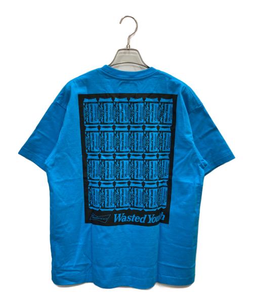 WASTED YOUTH（ウェイステッドユース）Wasted Youth (ウエステッド ユース) プリントTシャツ ブルー サイズ:Mの古着・服飾アイテム